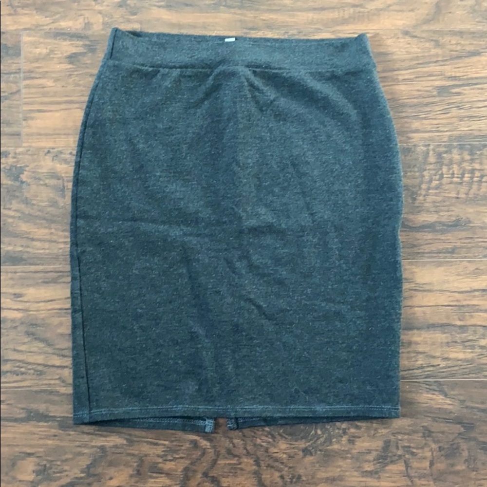 Charlotte Russe dark grey mini bodycon skirt